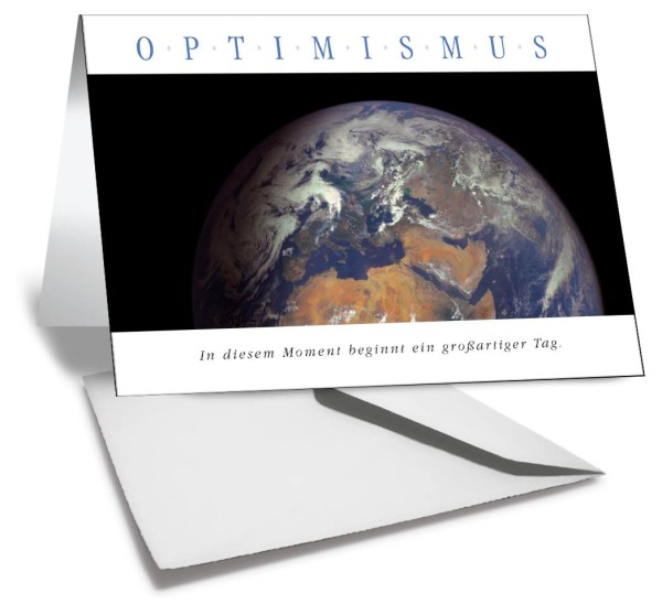Optimismus - Blick auf den Planeten Erde Apollo 11