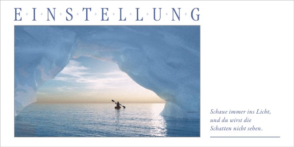 Grußkarte EINSTELLUNG - Eisberg
