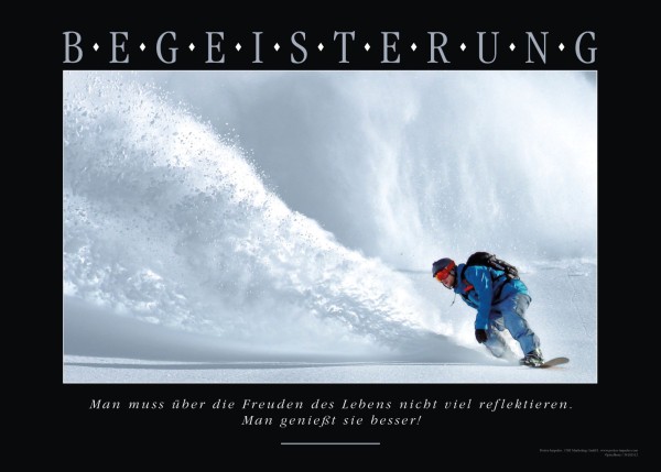 BEGEISTERUNG - Motivationsbild Snowboard