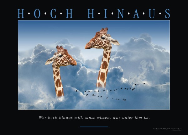 HOCH HINAUS - Motivationsbild Wandbild